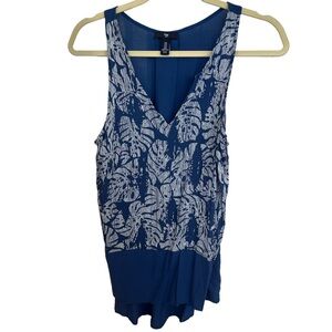NWOT Gap women’s tank top, medium, floral, blue